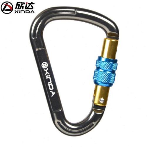 主锁登山攀岩扣户外安全丝扣装备挂快d梨型形自动承重锁扣专业bd
