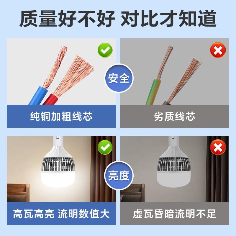 带开关线led灯泡家用带插头插座e27螺口节能超亮悬挂式户外照明灯