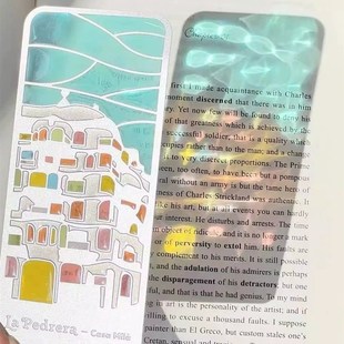 西班牙巴塞罗那米拉之家书签彩色透光文创冰箱贴金属磁吸送礼物