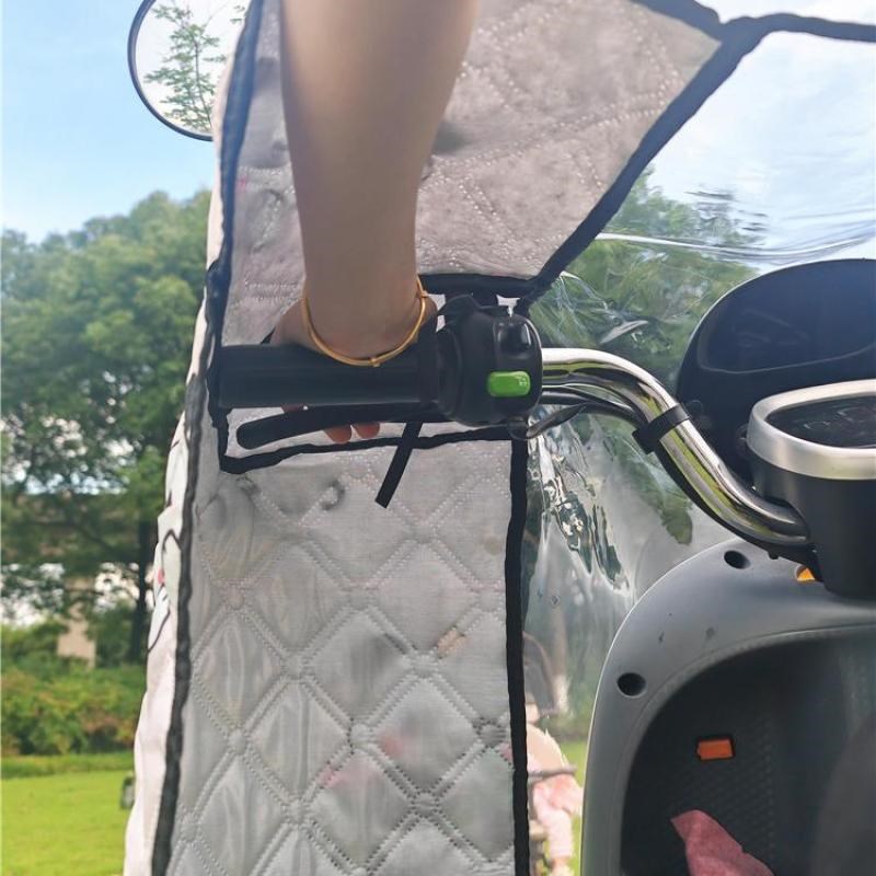 电动车前挡风板防雨罩电瓶摩托车防风被加大透明四季通用冬季防寒