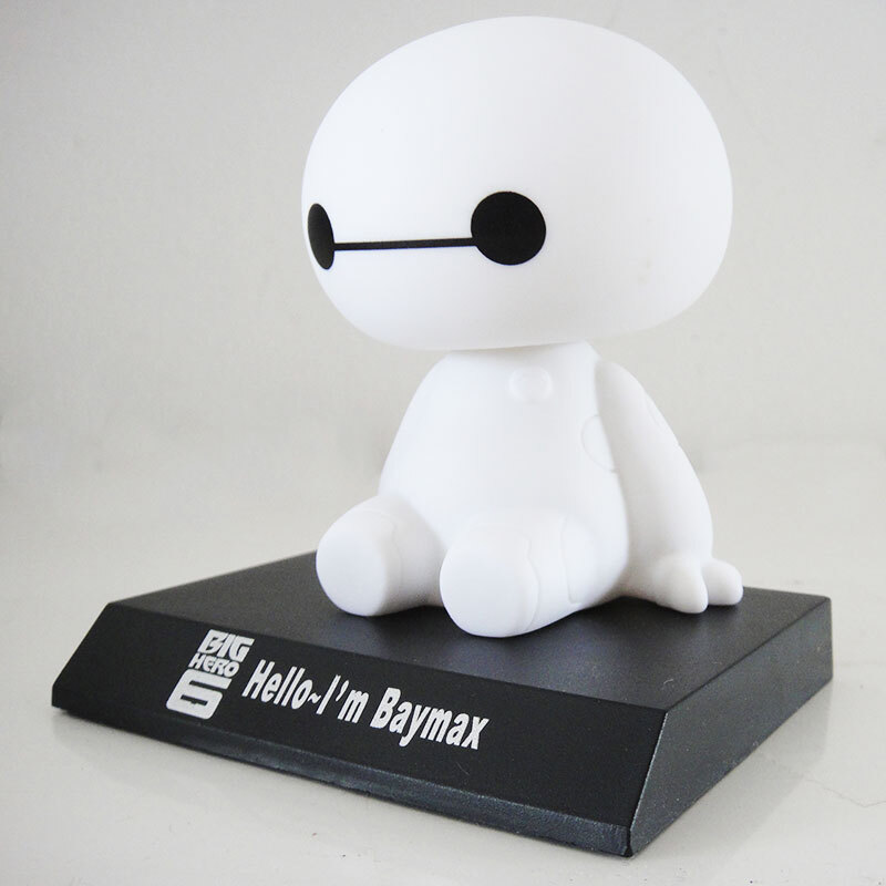 车载摆件车内创意装饰品大白摇头公仔可爱个性男女汽车中控台摆件