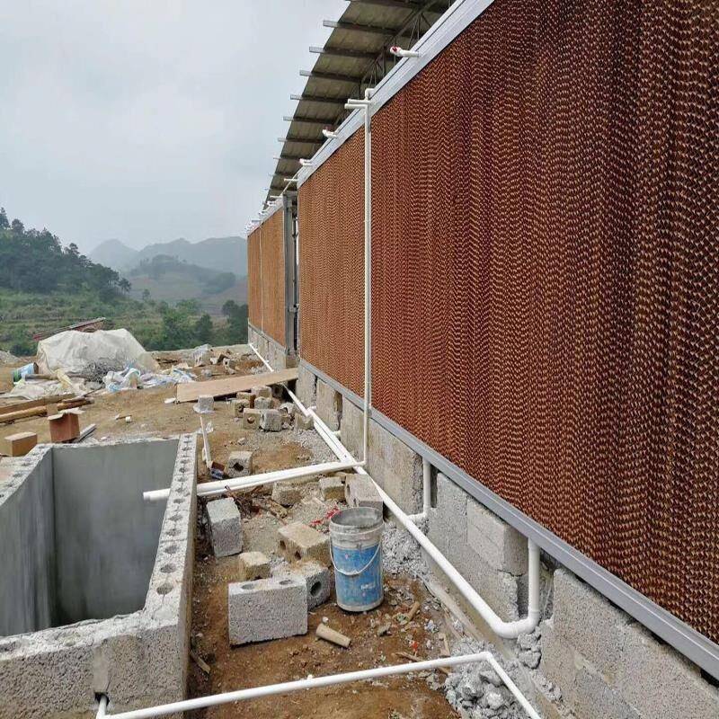 水帘墙降温湿帘纸芯养殖大棚专用风机水帘猪场鸡舍铝合金降温系统