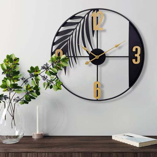 现代简约装饰铁艺挂钟客厅静音钟表时钟北欧复古创意壁