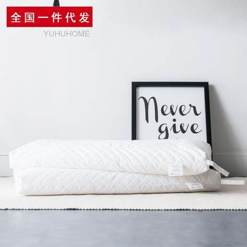 日式枕芯PE软管枕护颈枕长方形助睡眠可水洗枕头纯棉可调节高度枕