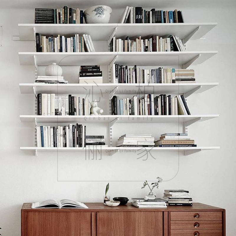 创意网红一字搁板可移动轨道书架壁挂式墙上置物架多层收纳组合架