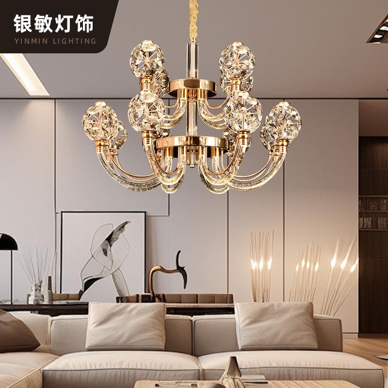 2025欧式新款轻奢水晶吊灯客厅吊灯简约大气水晶灯设计师款大厅灯