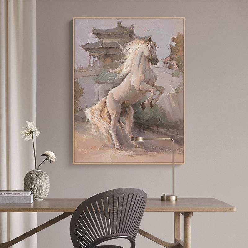 手绘油画马到成功现代轻奢入户玄关装饰画走廊过道挂画,鲜花速递/花卉仿真/绿植园艺,割草机/草坪机,淘宝优惠券,粉丝福利购,淘宝优惠卷