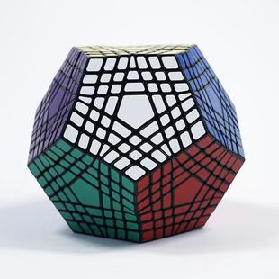 圣手魔方玩具七阶五魔黑色贴纸顺滑高阶五魔方十二面体儿童玩具