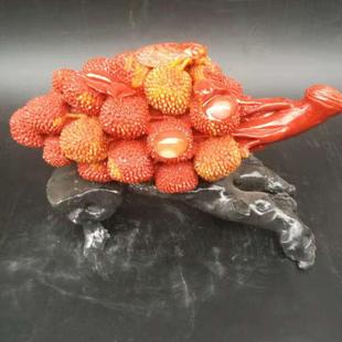 直销精雕大荔枝名利双收山水玉器工艺品家居办公室装饰摆件