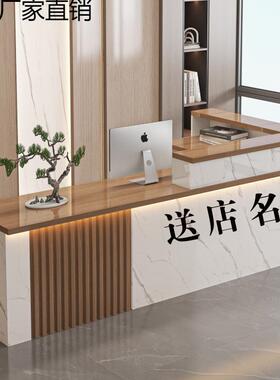 收银台公司前台接待台烤漆前台桌服装店奶茶店院吧台柜台
