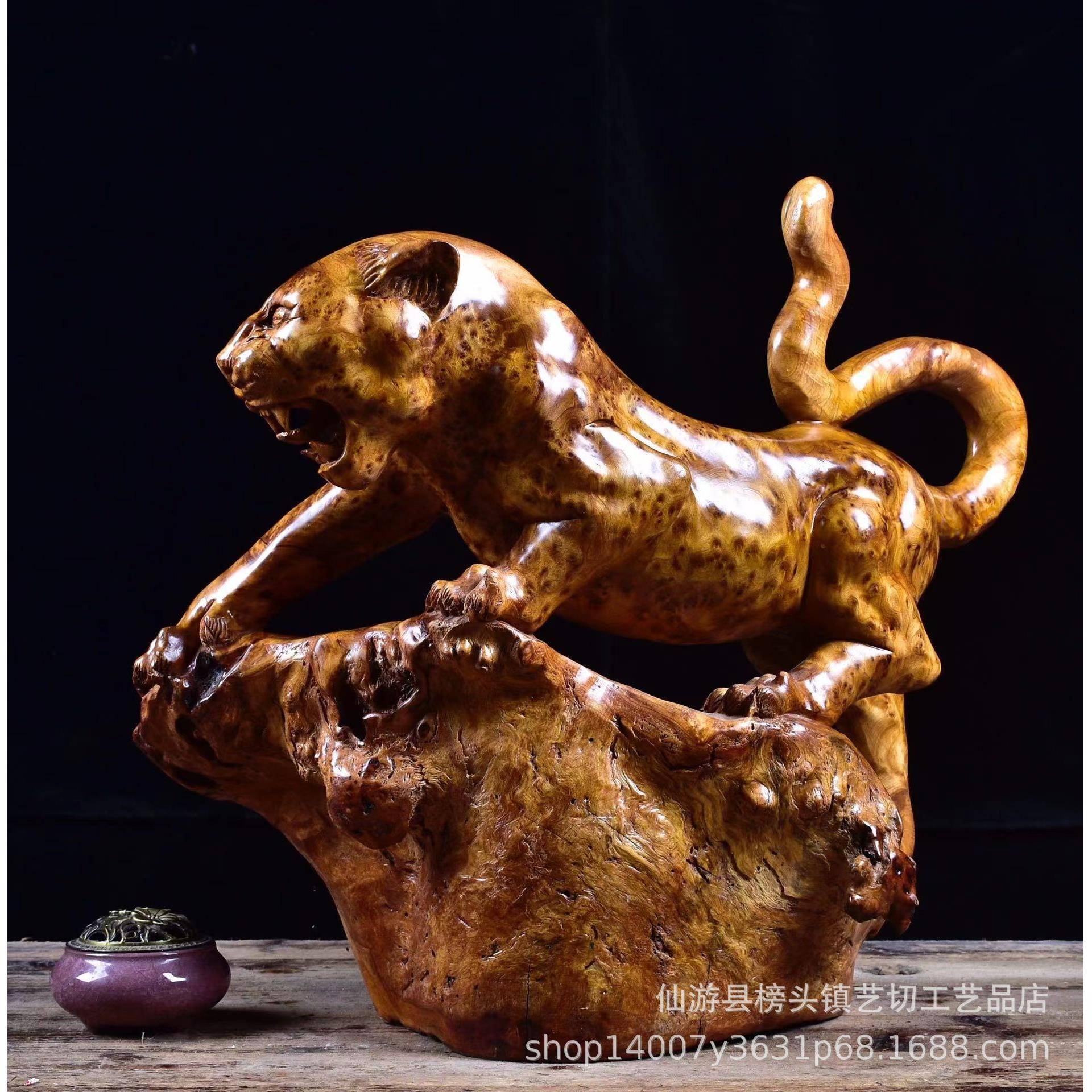 崖柏摆件木质工艺品家居客厅饰品实木一路爆发随形根雕大摆件