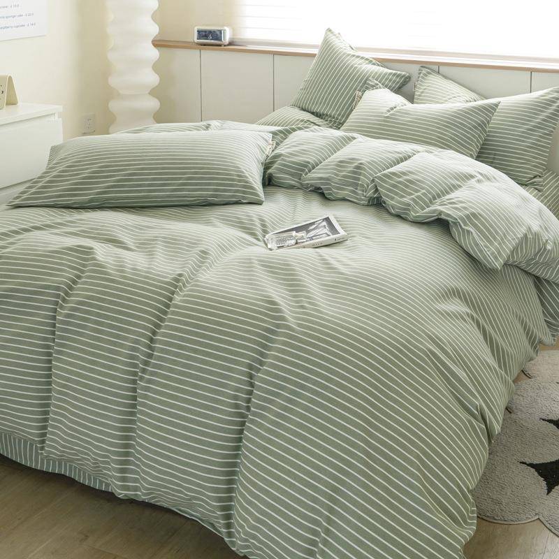 秋冬2025新款纯棉床上四件套100全棉加厚磨毛床单被套床品三件套