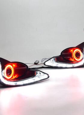 适用于丰田雷凌日行灯专车雷凌LED日间灯前雾灯红色天使眼改装