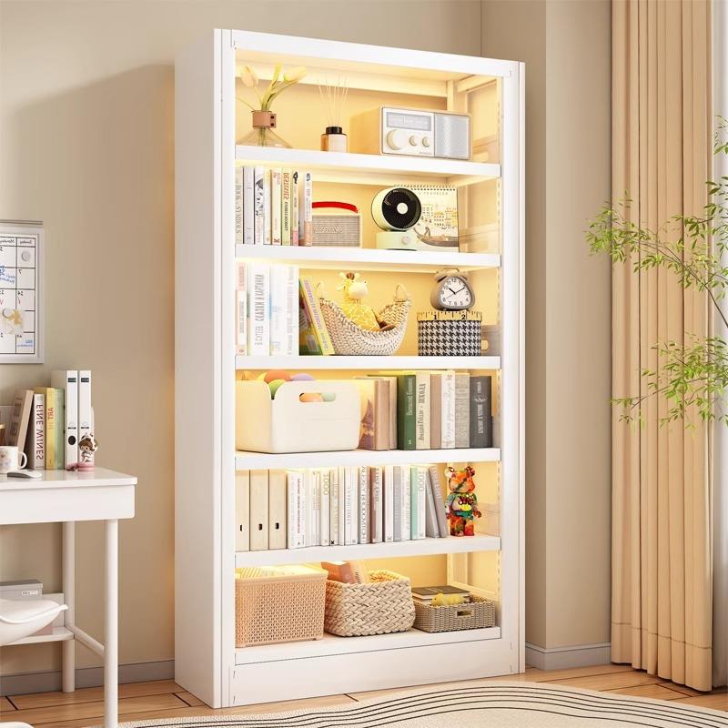 30cm宽家用钢制图书馆书架置物架一体靠墙多层书柜客厅书本收纳架