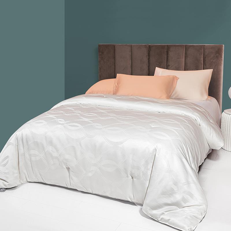 蚕丝被纯蚕丝被桑蚕丝被提花面料柞蚕丝中长丝填充家用被芯100丝