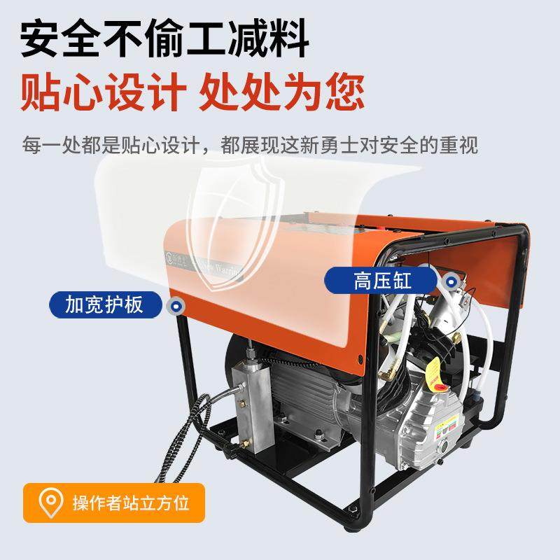 新勇士高压打气机30mpa电动打气机家用充气泵双缸水冷压水机