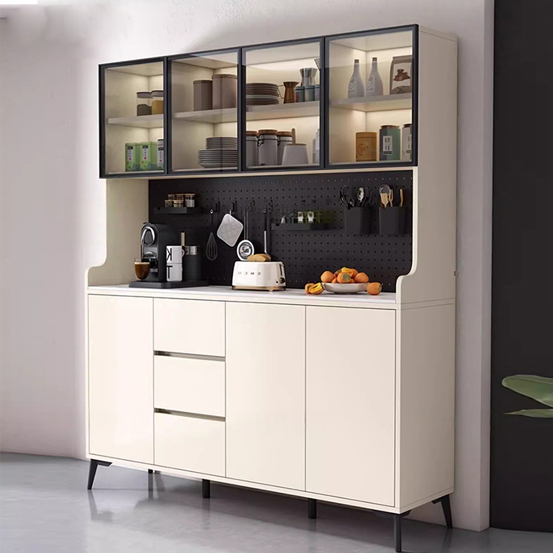 岩板酒柜餐边柜靠墙一体储物柜