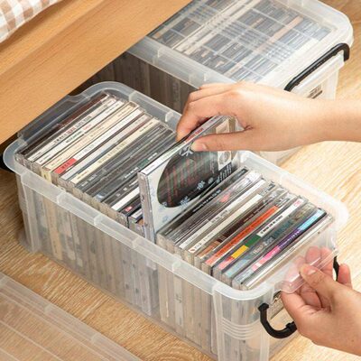 日本进口家用dvd碟片cd盒子光盘收纳盒箱塑料专辑游戏碟储存盒架