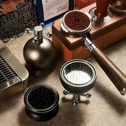 旋转针式布粉器双轴承可调节高度旋转打散结块粉咖啡机手柄布粉针