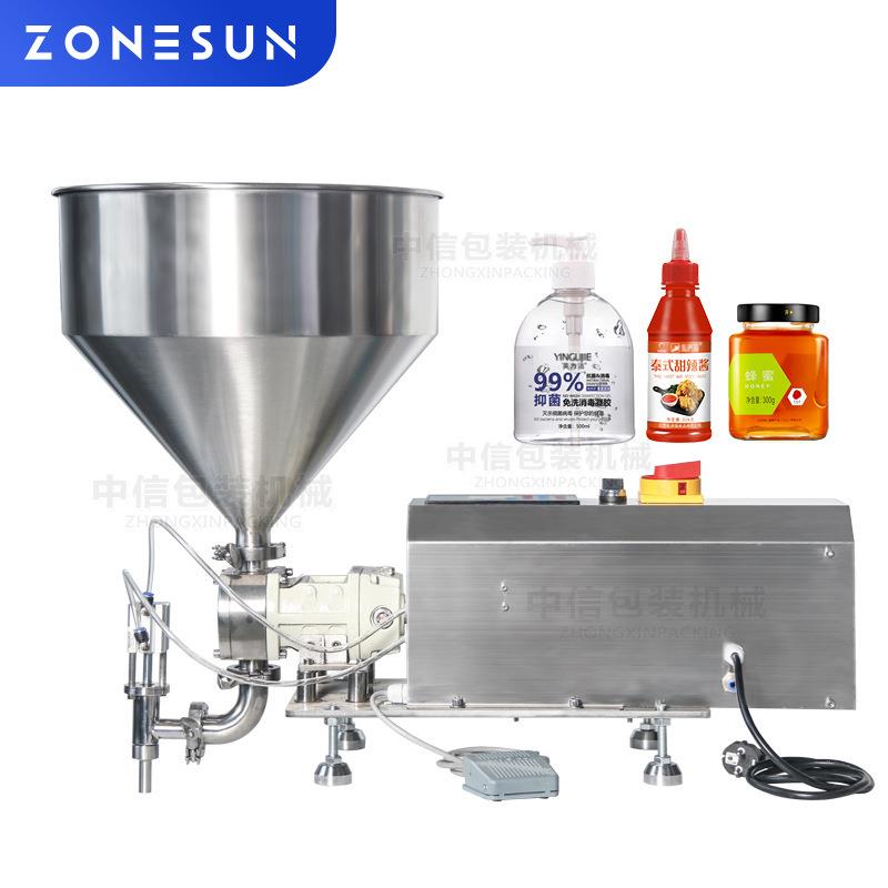 尚航 半自动转子泵罐装机 胶浆蜂蜜番茄酱果酱粘稠膏液体灌装包装