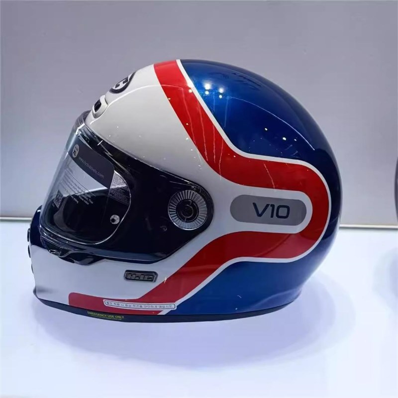 JC头盔V10玻璃钢复古巡航旅行男女四季O通用全盔吃豆人通勤