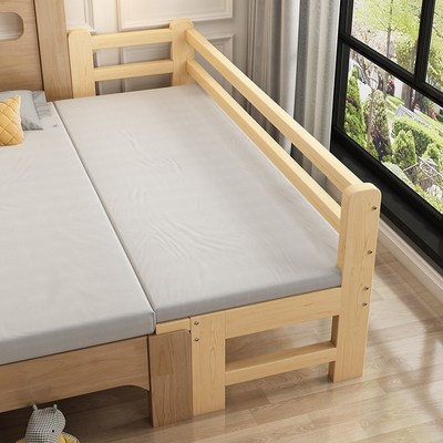 拼接床加宽床边h实木儿童床带护栏侧边宝宝单人小床婴儿床拼接大