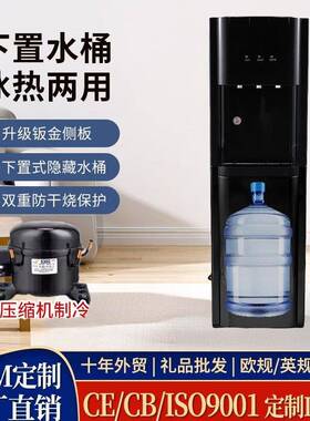 压缩机制冷下置水桶冰温热立式办公冷制热冷热饮水机两用外贸
