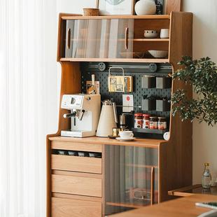 庄里乐趣餐边柜北欧实木日式 茶水柜小户型储物柜一体靠墙高柜碗柜