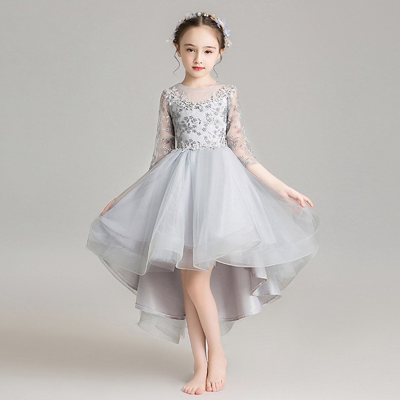 女童晚礼服儿童公主裙小孩婚纱模特走秀生日弹钢琴演出服蓬蓬高端