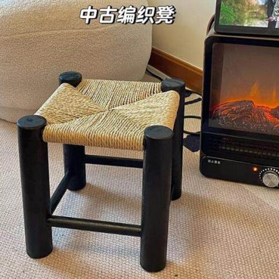 中式夏季复古风藤编凳子网红爆款座椅家用实用矮凳儿童结实椅子