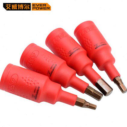 EVERPOWER 艾威博尔VDE绝缘六角旋具套筒410304-410510六角套筒