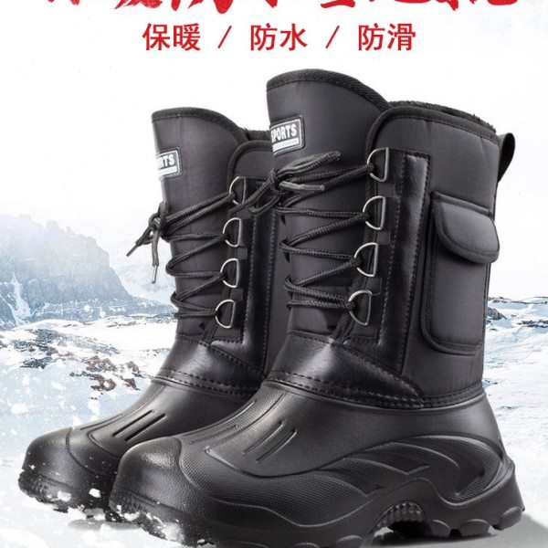 乐迪冬季保暖钓鱼鞋专用防滑防水加厚雪地钓鱼靴冰钓鞋子垂钓用品
