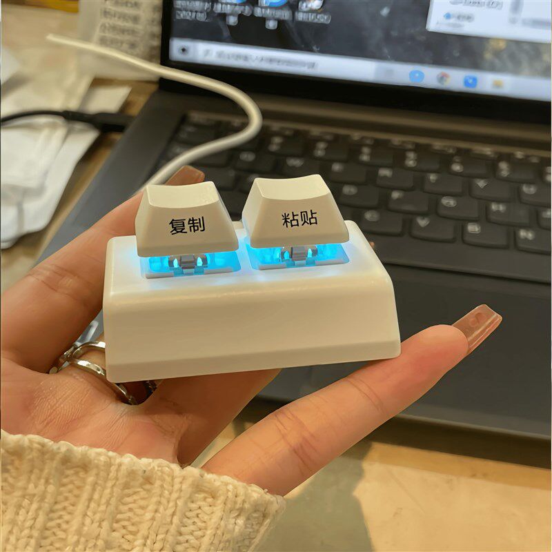 键盘按键替换2键迷你静音防尘录音双键SM小键盘复制粘贴机械自定