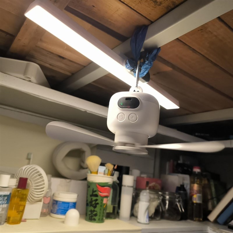 床上宿舍小吊扇无线遥控灯光吊扇S静音风M力大壁挂式夜灯电风扇