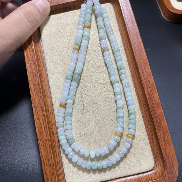 纯天然缅甸翡翠算盘车轮珠约5.8*4mm隔片散珠半成品diy项链手链配