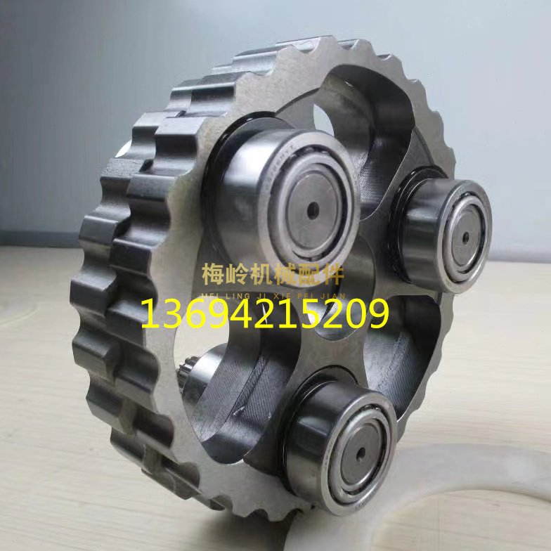 挖掘机配件三一135-8柳工行走马达摆线轴承拐轴曲轴法兰盘器零件