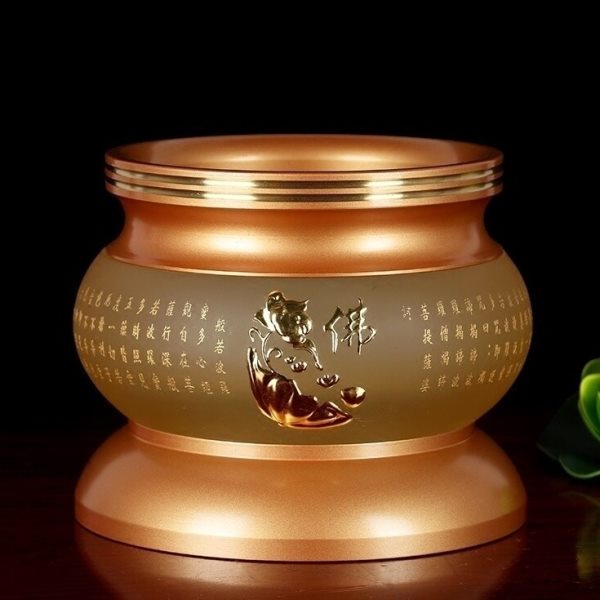 宝成佛具用品台湾纯铜琉璃香炉家用室内供佛香薰炉香插立香炉