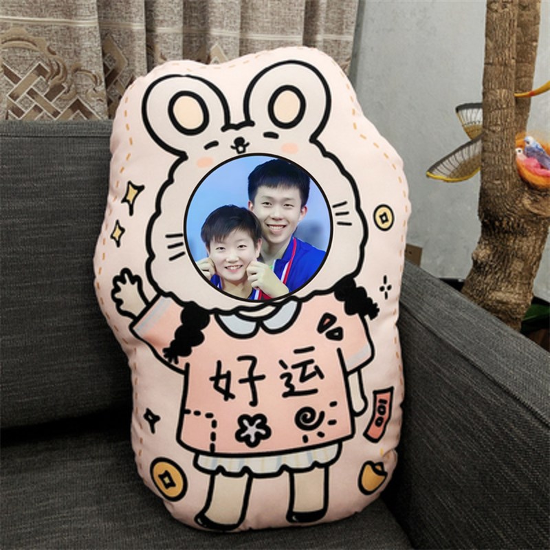 孙颖莎王楚钦人形抱枕定制异形靠垫枕头MQ版公仔真人娃娃玩偶