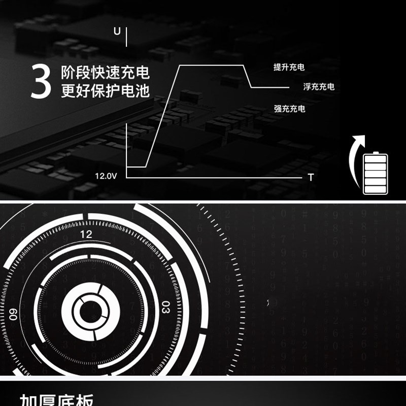 太阳能控制器全自动通用型100A12vD24v48V光伏太阳能板发电充电器
