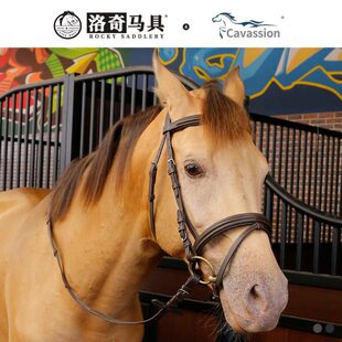 cavassion牛皮水勒缰 缰绳马术运动配件 马匹装备洛奇马具8218104