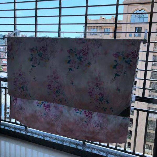 阳台不锈钢防盗网专用挂式免打孔晾衣架凸窗加粗支架晒被子神器杆