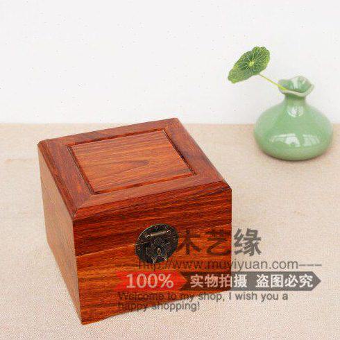 实木首饰盒花梨木正方形紫砂壶茶壶收藏礼品盒红木饰品把件收纳盒