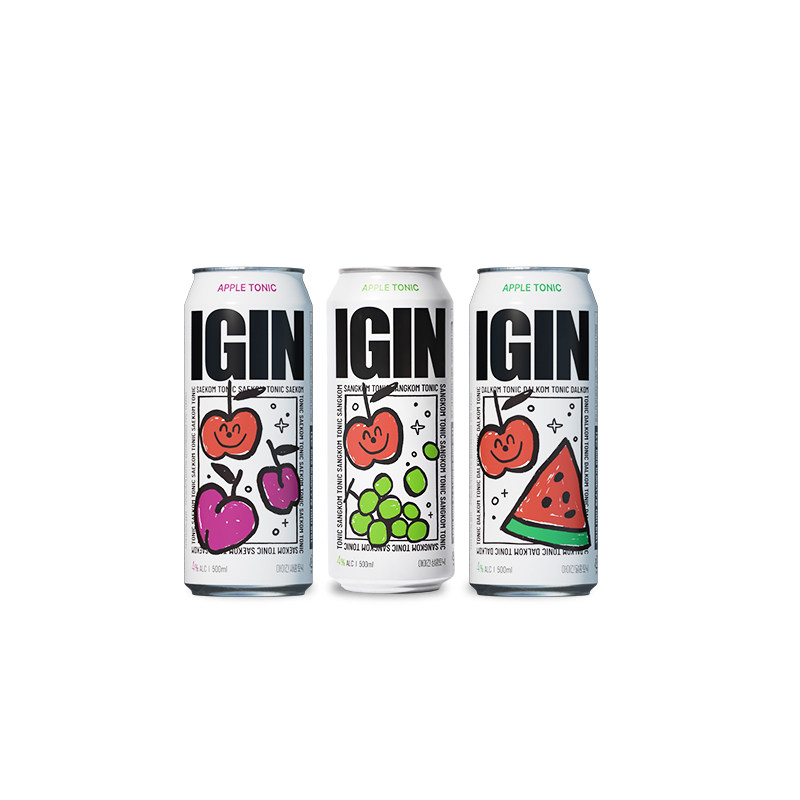 韩国进口3瓶组合金硕珍IGIN气泡酒微醺水果精酿饮品鸡尾果酒女生