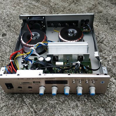 双变压器100w定压功放机家用吸顶喇叭背景音乐功放 带USB定压功放
