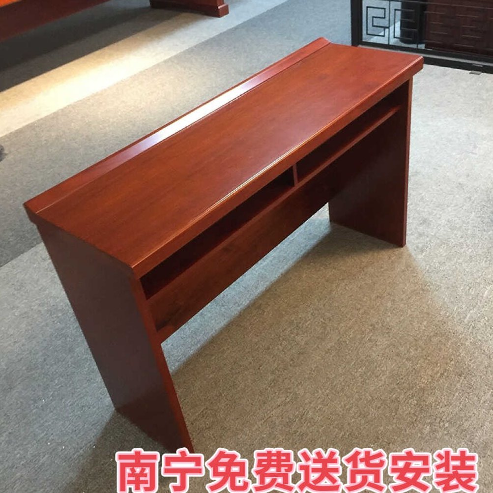 南宁会议室会议桌椅组合长条桌双人木皮油漆条形办公桌家具培训桌