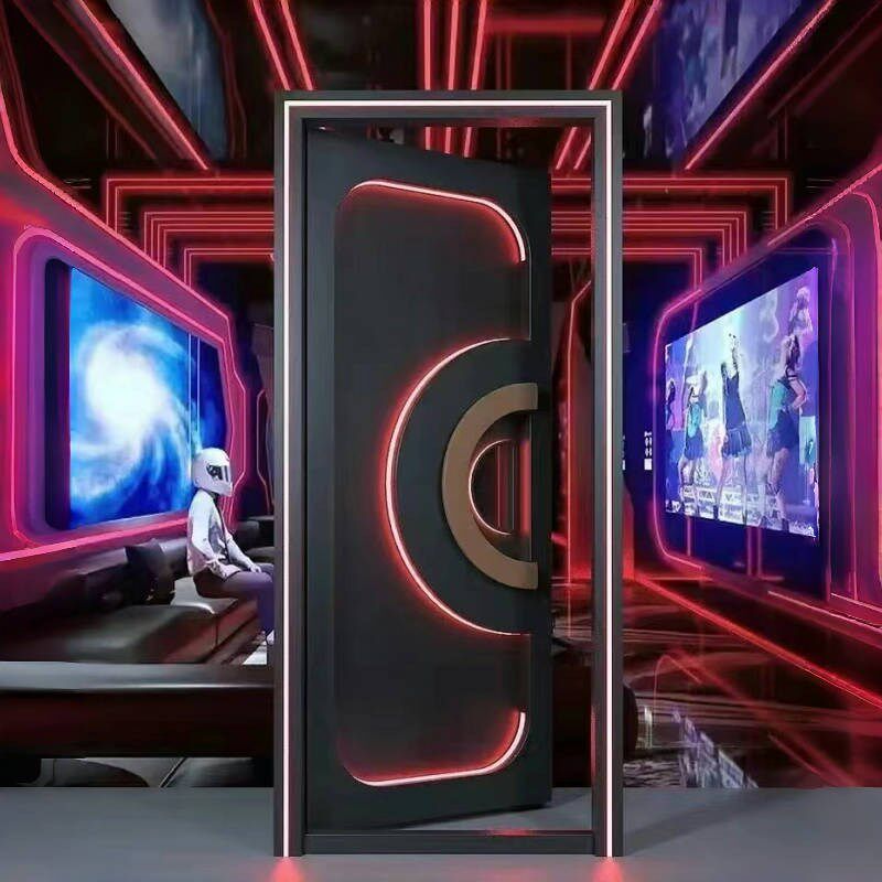 KV防火门隔音门包房门发光酒吧专用不锈钢门歌厅定W制包厢网红门