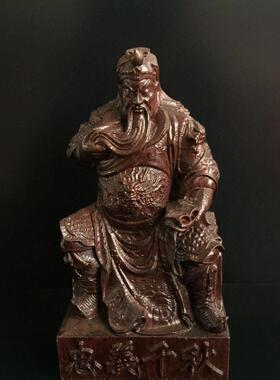 越南沉香木雕摆件忠义千秋武财神家居神像关公佛像木质雕刻工艺品