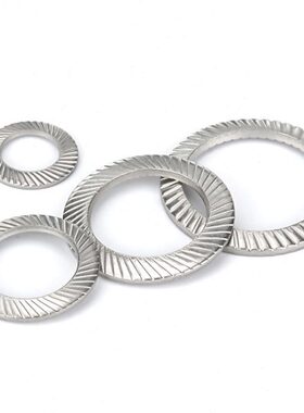 圆形250垫片垫圈松双面防滑垫防不锈钢锁止退N9DI30紧齿4自锁蝶形