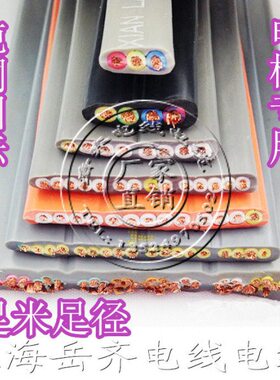 国标纯铜电线电缆柔软扁 电动伸缩门专用TVVB20芯*1.5随行电缆