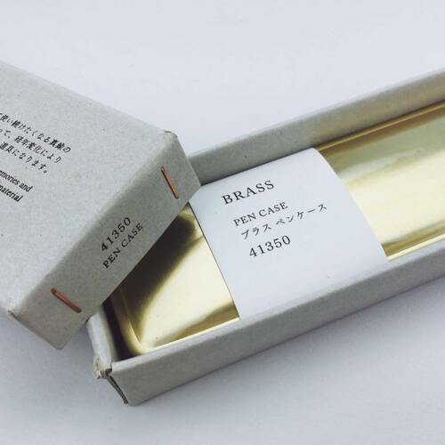 日本进口包邮人气Midori BRASS经典复古黄铜制铅笔盒文具盒